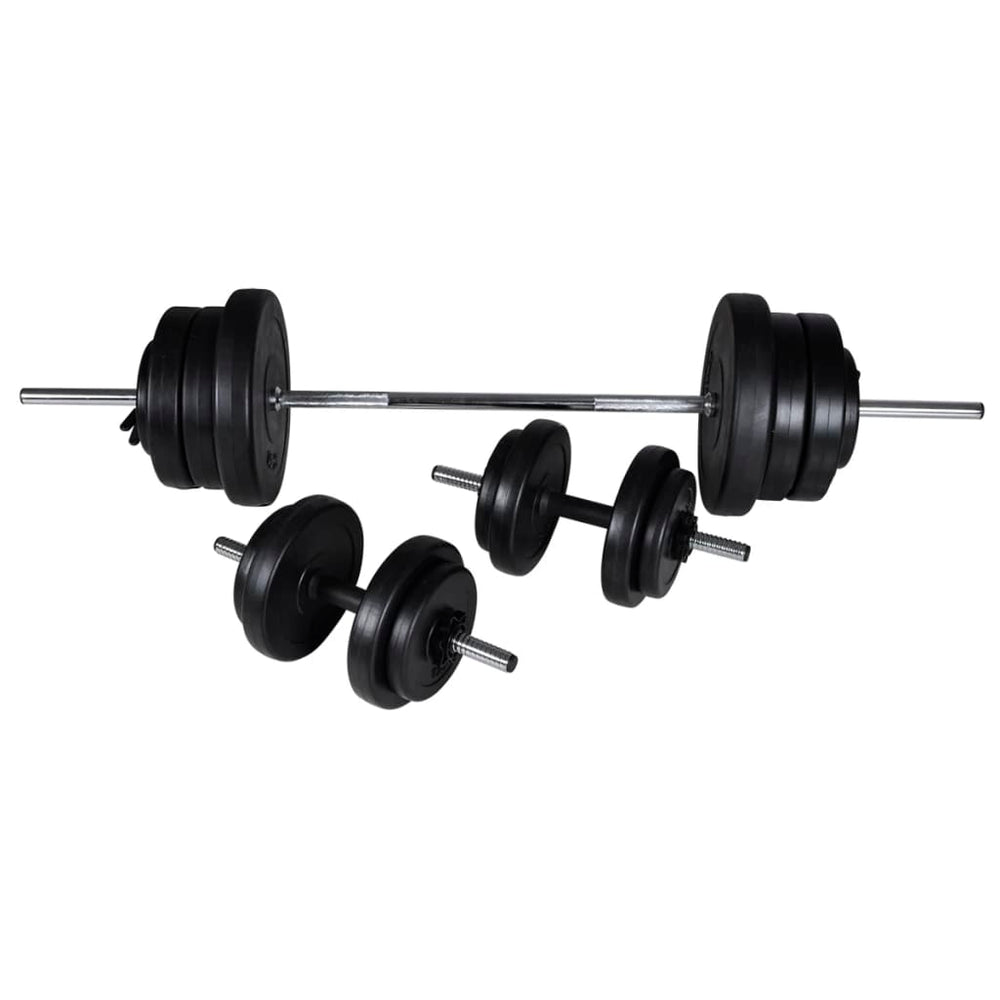 vidaXL Ensemble haltère long + 2 haltères courts 60,5 kg