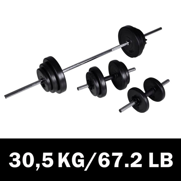 Langhantel & Kurzhantel Set 30,5kg