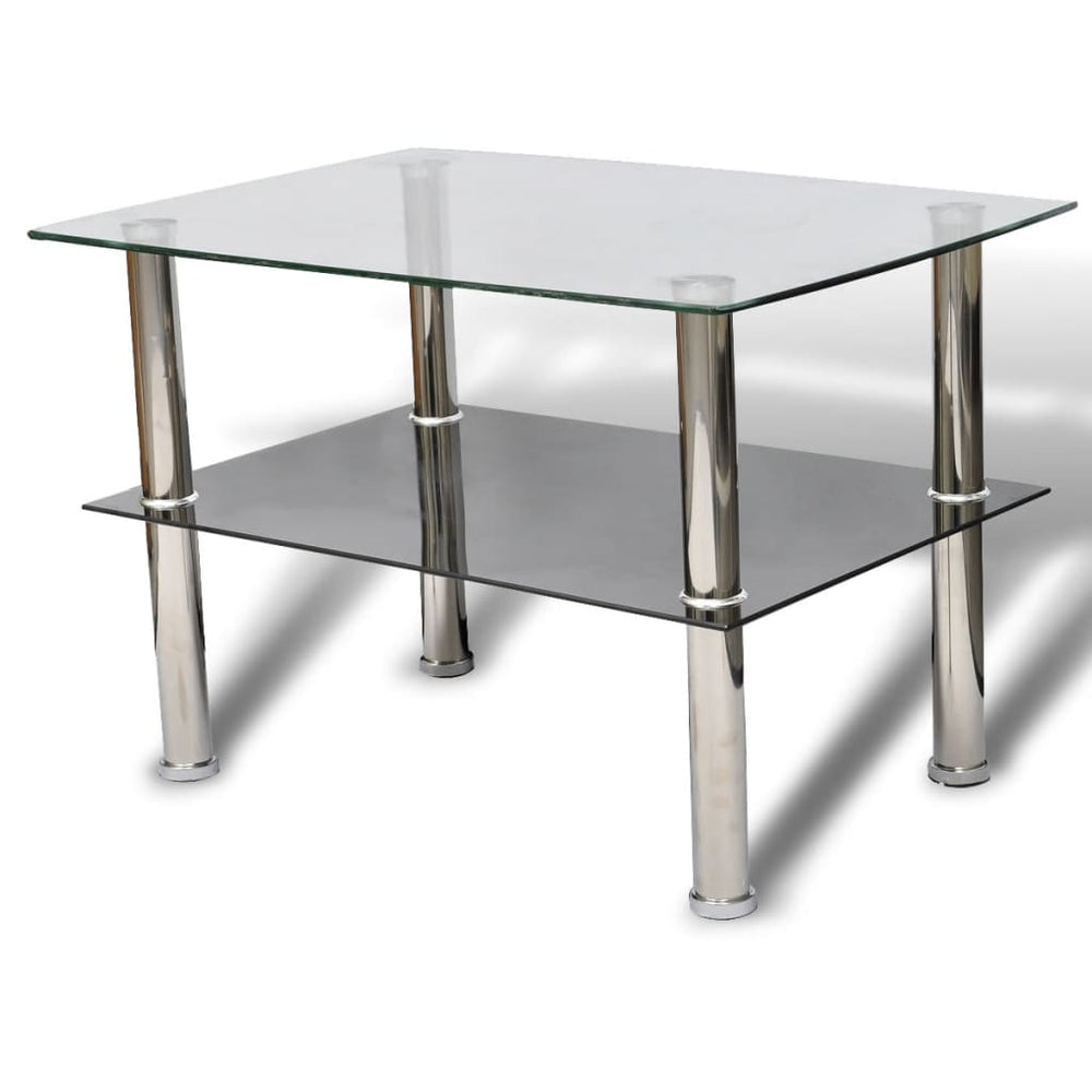Couchtisch Glas mit Ablage