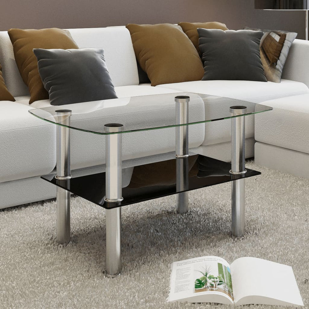 Couchtisch Glas mit Ablage