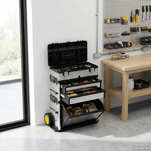 vidaXL 3-piece Tool Trolley