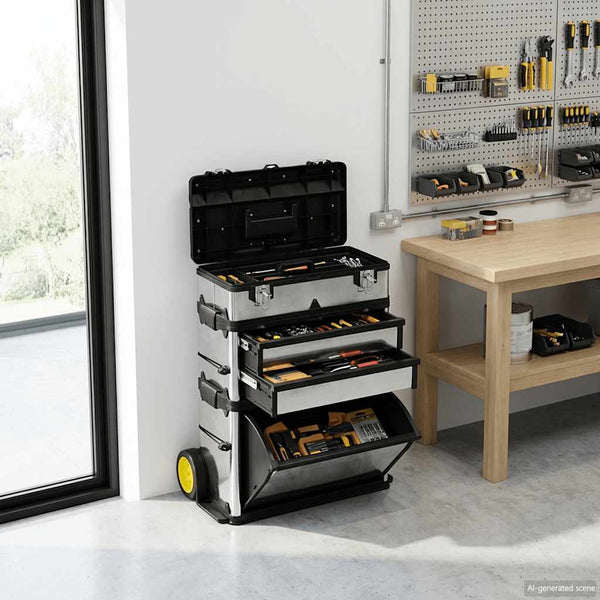 vidaXL 3-piece Tool Trolley
