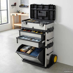 vidaXL 3-piece Tool Trolley