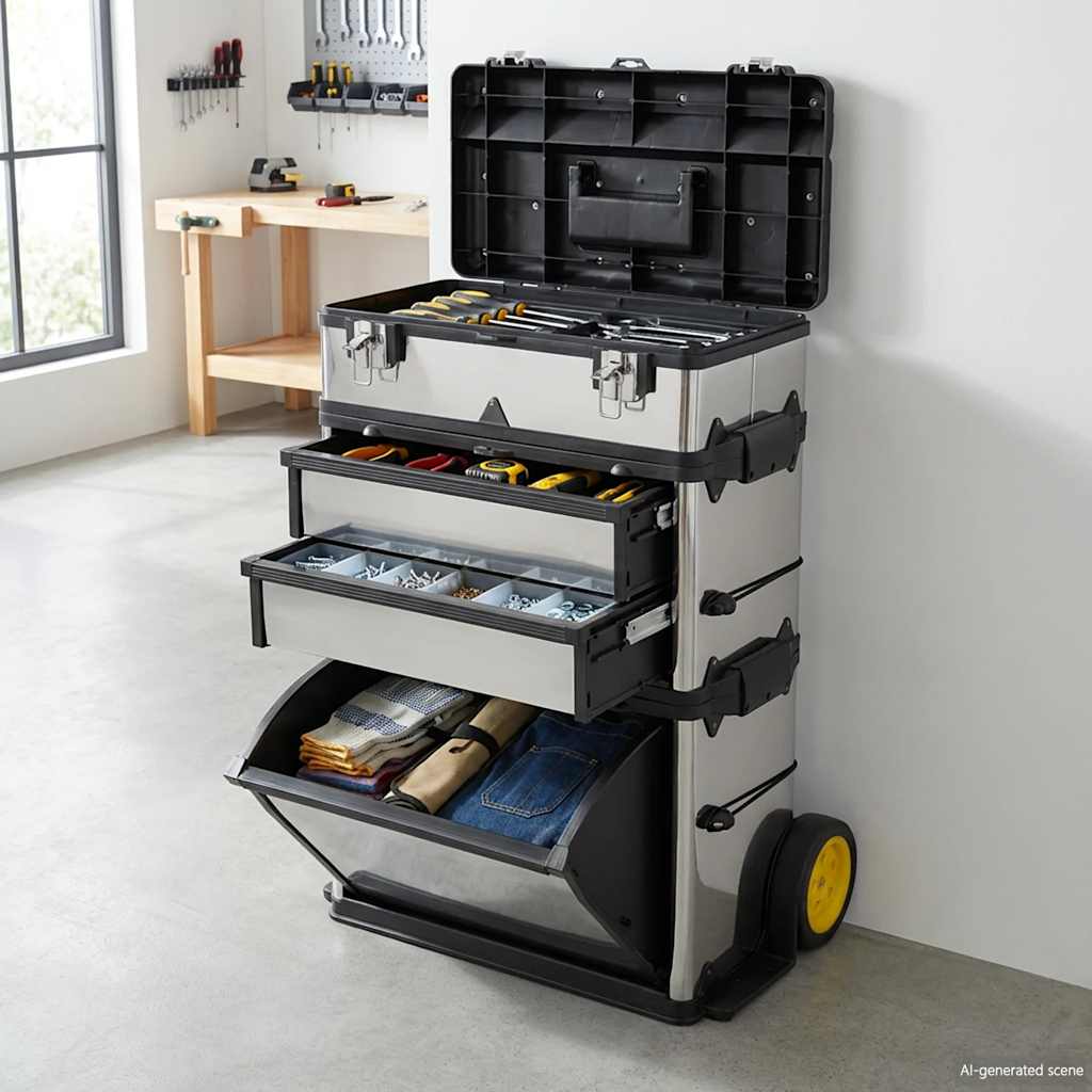 vidaXL 3-piece Tool Trolley