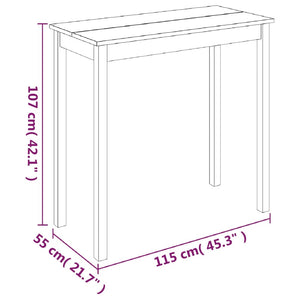 Schwarzer Bartisch, 115 cm MDF