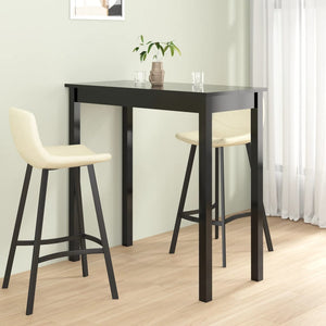vidaXL Table de bar MDF noir 115×55×107 cm