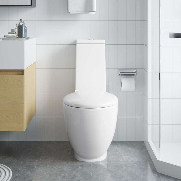 Keramik Toilette, Horizontal Abgang, Weiß