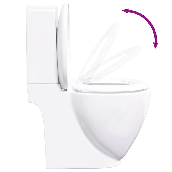 Keramik-Toilette Abgang Horizontal Weiß