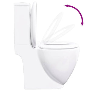 Keramik-Toilette Abgang Horizontal Weiß