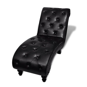 Braune Chaiselongue aus Kunstleder