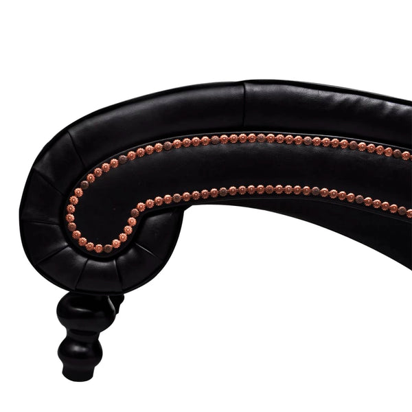 Braune Chaiselongue aus Kunstleder