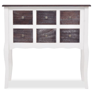 Konsolenschrank Holz mit 6 Schubladen