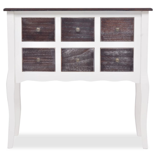 Konsolenschrank Holz mit 6 Schubladen