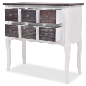 Konsolenschrank Holz mit 6 Schubladen