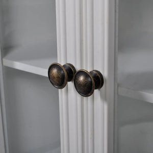 Schrank 2 Türen 1 Schublade Weiß MDF