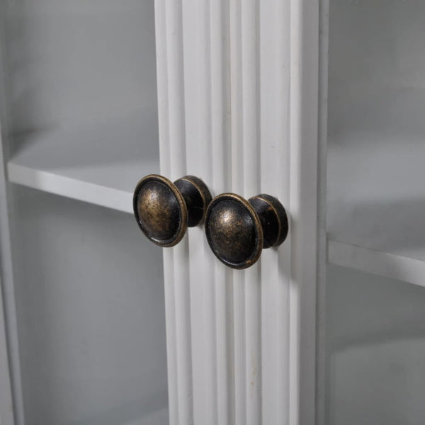 Schrank 2 Türen 1 Schublade Weiß MDF