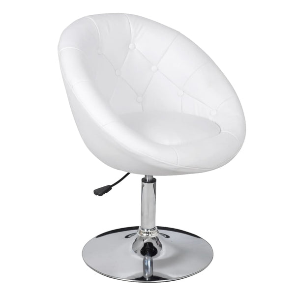 vidaXL Fauteuil de cocktail blanc en similicuir