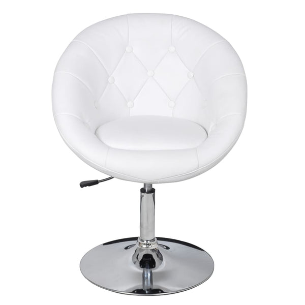 vidaXL Fauteuil de cocktail blanc en similicuir