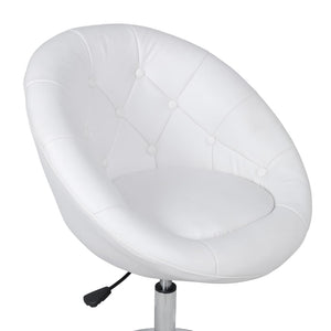 Weißer Kunstleder Cocktailsessel