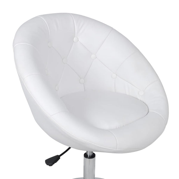 Weißer Kunstleder Cocktailsessel