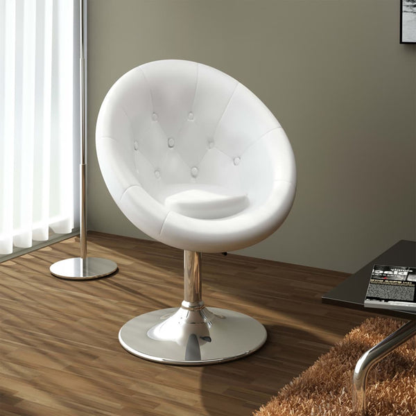 vidaXL Fauteuil de cocktail blanc en similicuir