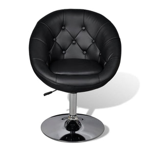 Cocktailsessel Schwarz Kunstleder Barhocker