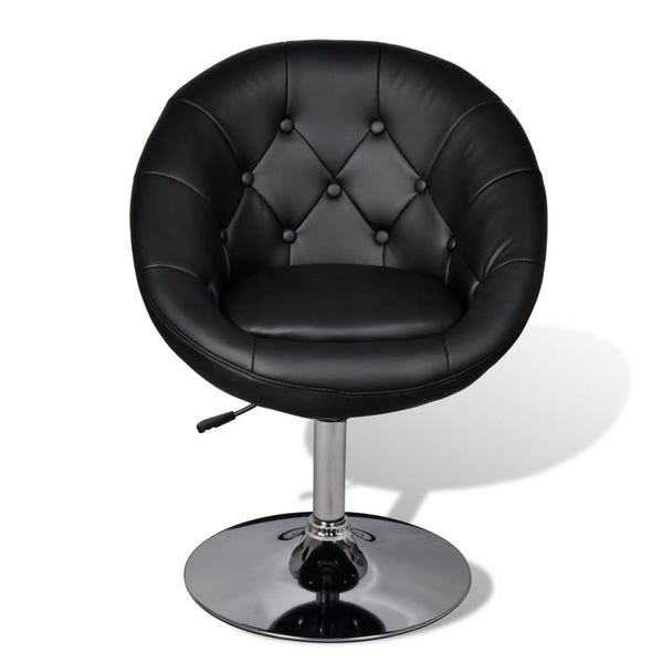 Cocktailsessel Schwarz Kunstleder Barhocker