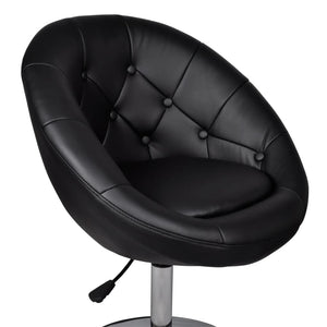 vidaXL Fauteuil de cocktail Noir Similicuir