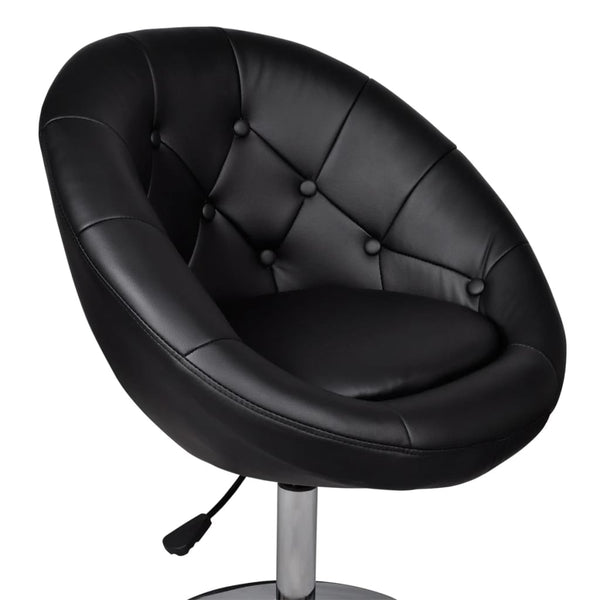 vidaXL Fauteuil de cocktail Noir Similicuir