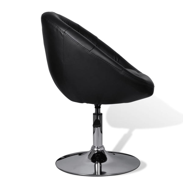 vidaXL Fauteuil de cocktail Noir Similicuir