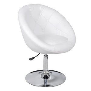 2er Set Cocktailsessel Weiß Kunstleder