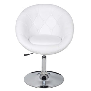 2er Set Cocktailsessel Weiß Kunstleder