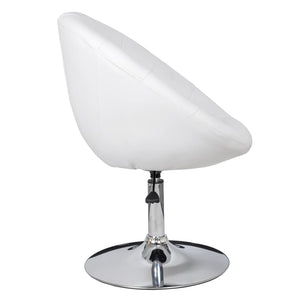 2er Set Cocktailsessel Weiß Kunstleder