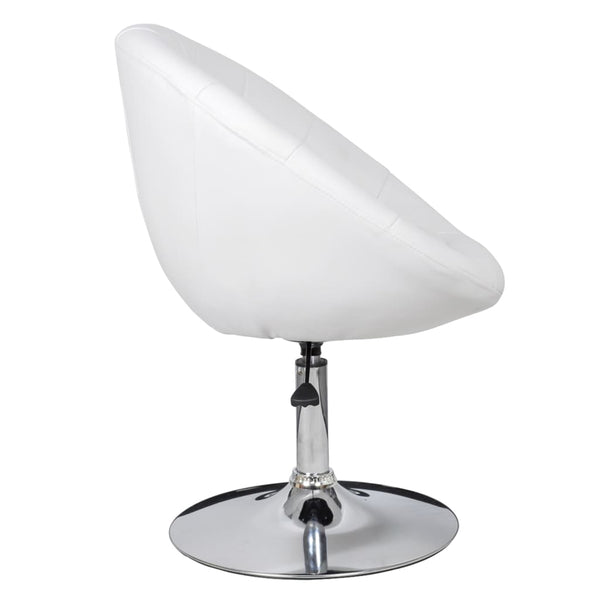 2er Set Cocktailsessel Weiß Kunstleder