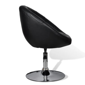 Cocktailsessel 2er Set Schwarz Kunstleder