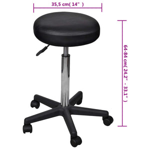 vidaXL Office Stool Black