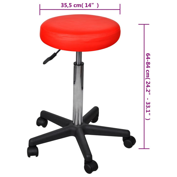 Bürohocker Rot, Rollhocker