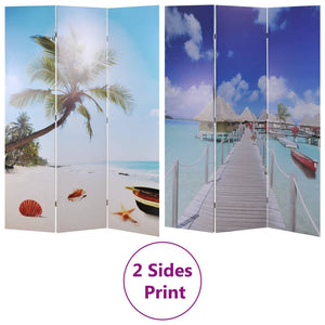 Klappbarer Raumteiler Strand 120x170 cm