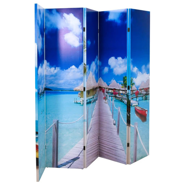 Klappbarer Raumteiler Strand 200x170 cm