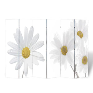 Klappbarer Raumteiler Blume, 217x170 cm