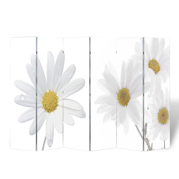 Klappbarer Raumteiler Blume, 217x170 cm