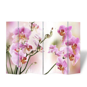 Klappbarer Raumteiler Blume, 217x170 cm