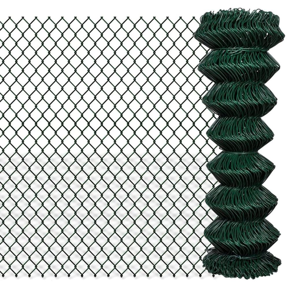vidaXL Chain Link Fence Steel 1.25x25 m