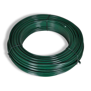 Maschendrahtzaun mit Pfosten Stahl 1,25x15 m Grün