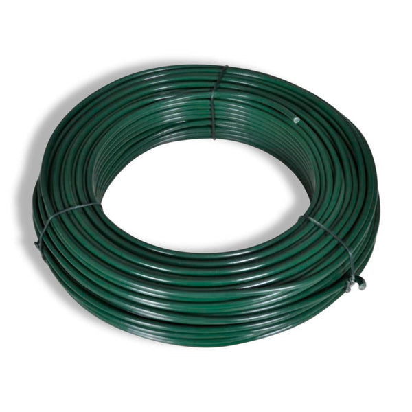 Maschendrahtzaun mit Pfosten Stahl 1,25x15 m Grün