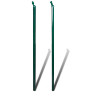 Maschendrahtzaun mit Pfosten Stahl 1,25x15 m Grün