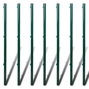 Maschendrahtzaun mit Pfosten Stahl 1,25x15 m Grün