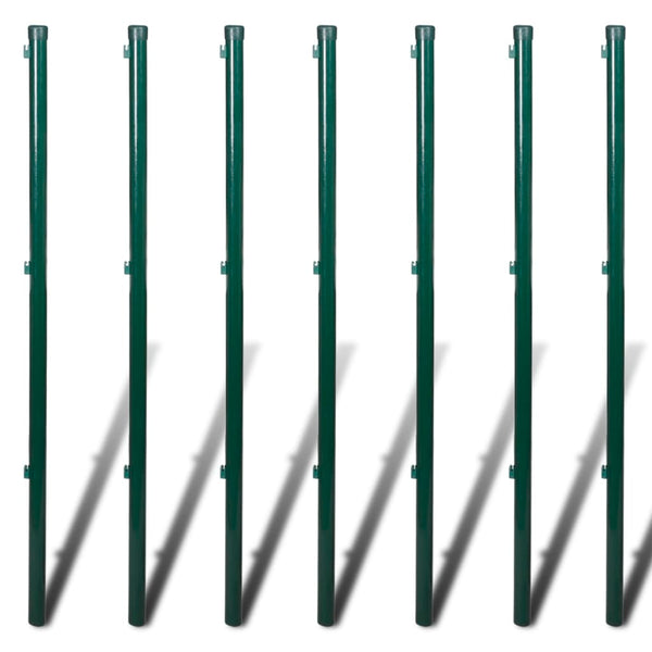 Maschendrahtzaun mit Pfosten Stahl 1,25x15 m Grün