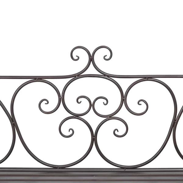 Gartenbank Stahl Antik Braun 132cm