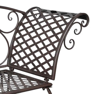 Garten Chaiselongue Stahl Antik Braun 128cm
